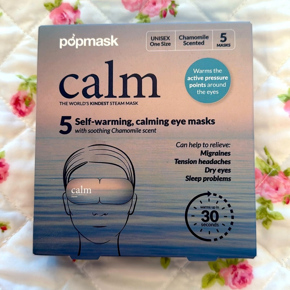 PopMask London Calm Self-warming Chamomile Scented Sleep Masks (5-pack)